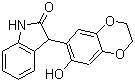 3-(2,3-二氢-7-羟基-1,4-苯并二恶烷-6-基)-1,3-二氢-2H-吲哚-2-酮分子结构 (CAS 1245647-80-6)