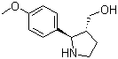 (2R,3R)-rel-2-(4-甲氧基苯基)-3-吡咯烷甲醇分子结构 (CAS 1245648-74-1)