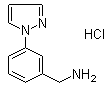 3-(1H-吡唑-1-基)-苯甲胺盐酸盐分子结构 (CAS 1245649-13-1)