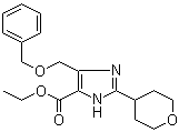 4-(苄氧基甲基)-2-(四氢-2H-吡喃-4-基)-1H-咪唑-5-羧酸乙酯分子结构 (CAS 1245649-48-2)