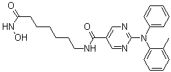N-[7-(羟基氨基)-7-氧代庚基]-2-[(2-甲基苯基)苯基氨基]-5-嘧啶甲酰胺分子结构 (CAS 1245649-84-6)