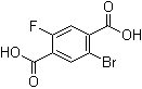 2-溴-5-氟-1,4-苯二甲酸分子结构 (CAS 1245807-64-0)