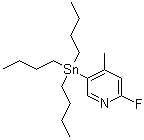 2-氟-4-甲基-5-(三丁基锡烷基)吡啶分子结构 (CAS 1245816-06-1)