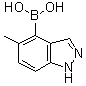 (5-甲基-1H-吲唑-4-基)硼酸分子结构 (CAS 1245816-10-7)