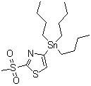 2-(甲基磺酰基)-4-(三正丁基锡烷基)噻唑分子结构 (CAS 1245816-14-1)