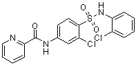 N-[3-氯-4-[[(2-氯苯基)氨基]磺酰基]苯基]-2-吡啶甲酰胺分子结构 (CAS 1246086-78-1)