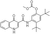 structure of CAS# 1246213-45-5, 碳酸 5-[[(1,4-二氢-4-氧代-3-喹啉基)羰基]氨基]-2,4-双(叔丁基)苯甲酯