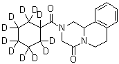 structure of CAS# 1246343-36-1, 吡喹酮-d<sub>11</sub>