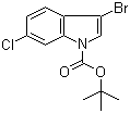 structure of CAS# 1246471-36-2, 3-溴-6-氯-1H-吲哚-1-甲酸叔丁酯