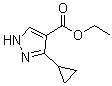 structure of CAS# 1246471-38-4, 3-环丙基-1H-吡唑-4-羧酸乙酯
