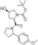 (2R,4R)-rel-4-羟基-2-[[2-(4-甲氧基苯基)-1-吡咯烷基]羰基]-1-吡咯烷羧酸叔丁酯分子结构 (CAS 1246639-53-1)