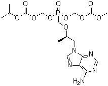 5-[[(1R)-2-(6-氨基-9H-嘌呤-9-基)-1-甲基乙氧基]甲基]-2,4,6,8-四氧杂-5-磷杂壬二酸 1-甲基 9-异丙基酯  5-氧化物分子结构 (CAS 1246812-43-0)