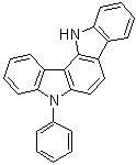 5,12-二氢-5-苯基吲哚并[3,2-a]咔唑分子结构 (CAS 1247053-55-9)