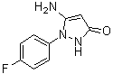 5-氨基-1-(4-氟苯基)-1,2-二氢-3H-吡唑-3-酮分子结构 (CAS 1247169-18-1)