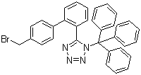 N-(三苯基甲基)-5-(4'-溴甲基联苯-2-基)四氮唑分子结构 (CAS 124750-51-2)