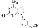 (1S,4R)-4-(2,6-二氨基-9H-嘌呤-9-基)-2-环戊烯-1-甲醇分子结构 (CAS 124752-25-6)