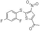 structure of CAS# 1247819-59-5, 1-[5-[(2,4-Difluorophenyl)thio]-4-nitro-2-thienyl]ethanone