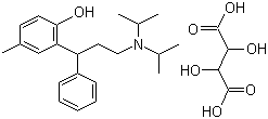 structure of CAS# 124937-52-6, 酒石酸托特罗定