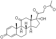 醋酸泼尼松分子结构 (CAS 125-10-0)