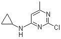 2-氯-N-环丙基-6-甲基-4-嘧啶胺分子结构 (CAS 1250038-98-2)