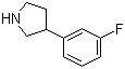 3-(3-氟苯基)吡咯烷分子结构 (CAS 125067-75-6)
