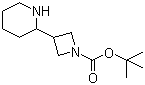 3-(2-哌啶基)-1-氮杂环丁烷羧酸叔丁酯分子结构 (CAS 1251018-38-8)