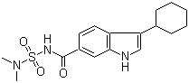 3-环己基-N-[(二甲基氨基)磺酰基]-1H-吲哚-6-甲酰胺分子结构 (CAS 1251033-29-0)