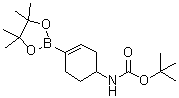 structure of CAS# 1251732-64-5, [4-(4,4,5,5-四甲基-1,3,2-二氧硼杂环戊烷-2-基)环己-3-烯基]氨基甲酸叔丁酯
