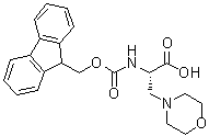 (alphaS)-alpha-[[(9H-芴-9-基甲氧基)羰基]氨基]-4-吗啉丙酸分子结构 (CAS 1251903-85-1)