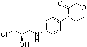 structure of CAS# 1252018-10-2, (R)-4-[4-[(3-Chloro-2-hydroxypropyl)amino]phenyl]morpholin-3-one