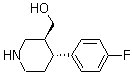 structure of CAS# 125224-43-3, (3S,4R)-4-(4-Fluorophenyl)piperidine-3-methanol