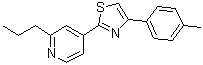 structure of CAS# 125256-00-0, 4-[4-(4-甲基苯基)-2-噻唑基]-2-丙基吡啶