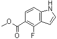 4-氟-1H-吲哚-5-羧酸甲酯分子结构 (CAS 1252782-43-6)