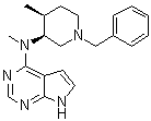 N-甲基-N-[(3S,4S)-4-甲基-1-苄基-3-哌啶基]-7H-吡咯并[2,3-d]嘧啶-4-胺分子结构 (CAS 1252883-90-1)