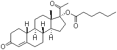 CAS # 1253-28-7, Gestonorone caproate, Primostat, Gestronol hexanoate, Gestronol caproate, 17-Hydroxy-19-norpregn-4-ene-3,20-dione hexanoate