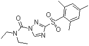 CAS # 125306-83-4, Cafenstrole, N,N-Diethyl-3-[(2,4,6-trimethylphenyl)sulfonyl]-1H-1,2,4-triazole-1-carboxamide, Himeadow, Grachitor