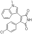 3-(4-氯苯基)-4-(1-甲基-1H-吲哚-3-基)-1H-吡咯-2,5-二酮分子结构 (CAS 125313-99-7)