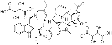 酒石酸长春瑞滨分子结构 (CAS 125317-39-7)