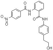 N-[4-(2-羟基乙基)苯基]-2-[(4-硝基苯甲酰)氨基]苯甲酰胺分子结构 (CAS 1253452-78-6)