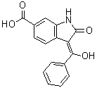 (3Z)-2,3-二氢-3-(羟基苯基亚甲基)-2-氧代-1H-吲哚-6-羧酸分子结构 (CAS 1253768-91-0)