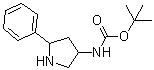 (5-苯基吡咯烷-3-基)氨基甲酸叔丁酯分子结构 (CAS 1253789-67-1)