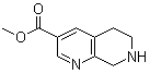 structure of CAS# 1253888-80-0, 5,6,7,8-四氢-1,7-萘啶-3-羧酸甲酯