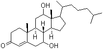 7,12-二羟基-4-胆甾烯-3-酮分子结构 (CAS 1254-03-1)