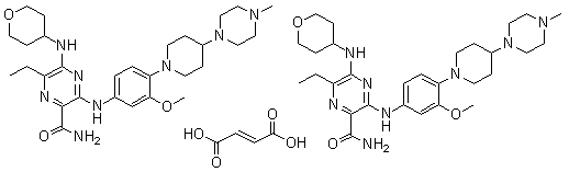 structure of CAS# 1254053-84-3, Gilteritinib fumarate