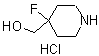 4-氟-4-哌啶甲醇盐酸盐分子结构 (CAS 1254115-16-6)