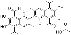 醋酸棉酚分子结构 (CAS 12542-36-8)