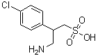 structure of CAS# 125464-42-8, beta-(Aminomethyl)-4-chlorobenzeneethanesulfonic acid