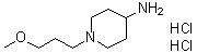 1-(3-甲氧基丙基)-4-哌啶胺二盐酸盐分子结构 (CAS 1255098-75-9)