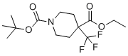 1-叔-丁基4-乙基4-(三氟甲基)哌啶-1,4-二羧酸酯分子结构 (CAS 1255099-09-2)