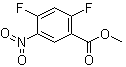 structure of CAS# 125568-71-0, 2,4-Difluoro-5-nitrobenzoic acid methyl ester